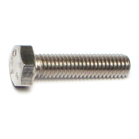 Midwest Fastener A2, M6-1.00 Hex Head Cap Screw, Plain Stainless Steel, 25 mm L, 8 PK 69705